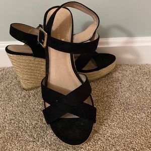 Montego Bay club wedges, size 9 1/2, EUC, black